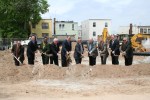 Jersey City officials, state and federal dignitaries and local civic and business leaders join developer Franklin Development Group to break ground on Margaret S. Herbermann Manor which will bring new affordable and workforce housing units to the Heights section of Jersey City, NJ.