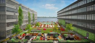 ENTER YOUR URL: Ironstate Development is transforming Stapleton’s erstwhile naval base into a mixed-use project (its courtyard above) called Urban Ready Living.