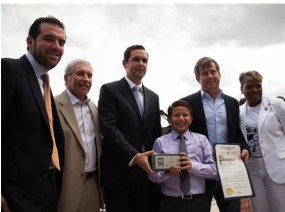 A luxury rental building at 18 Park Ave. in Jersey City opened today. Ironstate Development Company, Kushner Real Estate and Mayor Fulop opened the building with a few words, then proceeded to tour the facilities. Chase Gaewski | The Jersey Journal 