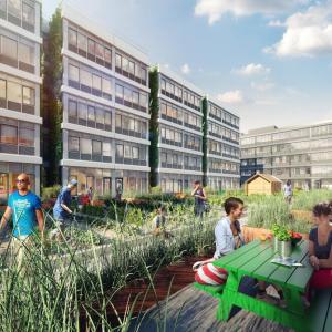 Renderings of URL, a new rental complex for young people on Staten Island