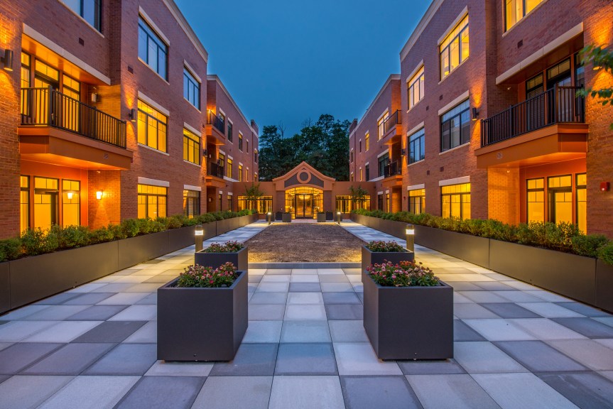 Madison Place courtyard evening